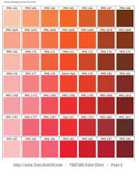 Pantone Color Chart Pms Silkscreen Red