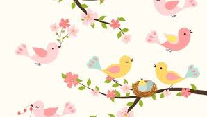Bird On Tree Branch Clipart Love Birds Spring Flowering Cherry Tree Branch Pink Blossoms Cute Nest A121 Unique Clipart For Do It Yourself I Flowering Cherry Tree Pink Blossom Cherry Tree