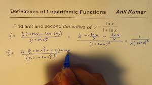 Whats the derivative of 1/x. Calculus First And Second Derivative Of Ln X 1 Ln X Youtube