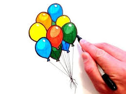 How To Draw Balloons Youtube How To Draw Balloons Rainbow Drawing Balloon Painting
