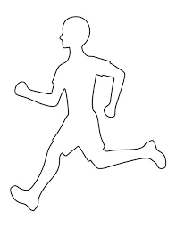 Runner Pattern Use The Printable Outline For Crafts Creating Stencils Scrapbooking And More Free Pdf Template To Download And P Stensiller Boyama Kitaplari