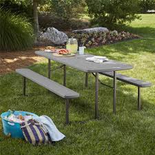 Maybe you would like to learn more about one of these? Cosco Outdoor Intellifit 6 Ft Folding Blow Mold Picnic Table Gray Wood Grain Walmart Com Walmart Com