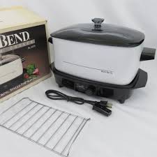 West Bend 6qt Slow Cooker Griddle Rack Non Stick Vintage Nos Crock Pot White West Bend Retro Kitchen Slow Cooker