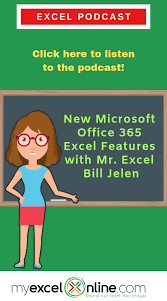 022 New Microsoft Office 365 Excel Features With Mr Excel Bill Jelen With Images Microsoft Excel Tutorial Excel Formula Excel Tutorials