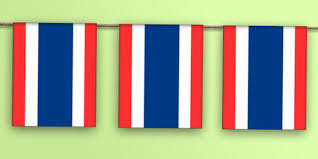 There are total of 3 colours Thailand Flag Bunting Teacher Made