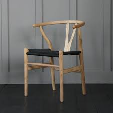 Hans Wegner Style Wishbone Chair Natural Ash Black Seat Wishbone Chair Dining Wishbone Chair Hans Wegner Furniture