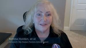 Tina Holden Accepts Jerome H. Ely Human Factors Award