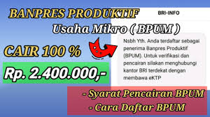 Untuk menikmati layanan bri internet banking, maka kamu wajib melakukan pendaftaran dan juga aktivasi terlebih dahulu. Cara Daftar Bantuan Umkm Banpres Produktif Syarat Pencairan Insentif Banpres Produktif Bpum Youtube