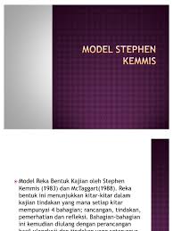 Hasil daripada permasaalahan yang dikemukakan kajian tindakan akan dilakukan dan ianya di terapkan melalui lingkaran model kajian tindakan yang sesuai( kemmis & mctaggart (1988)). Model Stephen Kemmis