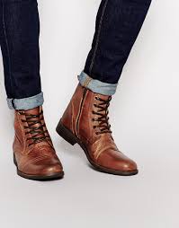 Semelle en caoutchouc thermoplastique (tpr). Bottine Homme En Cuir D36744