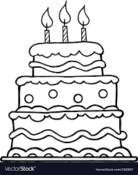 Tarta De Cumpleaños Para Colorear