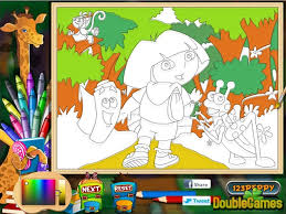 Terry vine / getty images these free santa coloring pages will help keep the kids busy as you shop,. Dora The Explorer Online Coloring Page Online Game