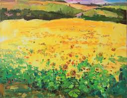 See more ideas about art, painting, yellow art. Sunflowers Landscape Painting Original Artwork Yellow Wall Art Impressionist Art Home Decor Colorful Painting Oil On Canvas Painting By Alisa Onipchenko Saatchi Art