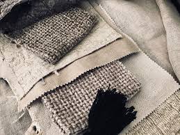 Zahara Chenille Soft Washed Beige Sable Et Beige Ciment Jacquard Velours Lin Lave