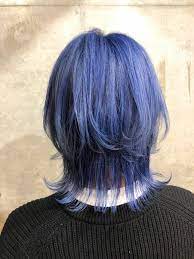 ショートウルフ インディゴブルー shun カリーナ コークス のヘアスタイル情報 yahoo beauty カラフルヘア ヘアスタイル ヘアスタイル ロング