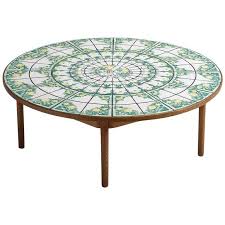 Bjorn Wiinblad Green Ceramic Coffee Table Coffee Table Painted Coffee Tables Tiled Coffee Table
