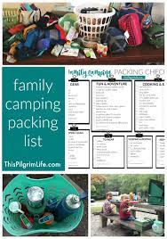 Things to pack for camping. Family Camping Packing List This Pilgrim Life