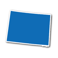 Colorado Arizona State Shape Outline Sticker Blue State Shapes Outline Colorado