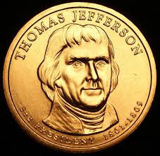 2007 D Thomas Jefferson Presidential Dollar ~ Pos B ~ From U.S. Mint Roll