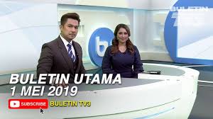 Buletin utama (pendahulu berita tv3) merupakan sebuah penonton rancangan berita tertinggi nombor satu dan terbesar di saluran tv3 yang disiarkan selama sejam setiap hari bermula jam 8 hingga 9 malam. Buletin Utama 2019 Rabu 1 Mei Youtube