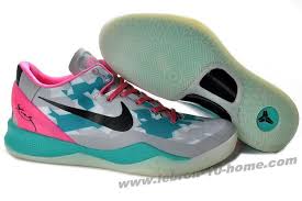 Nike Zoom Kobe Viii 8 Grey Jade Pink Basketball Shoes Style 555035 714 Discount Nike Shoes Kobe Shoes Kobe Bryant Shoes