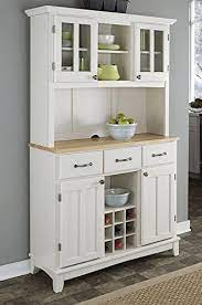 Hampton satin white raised panel stock assembled wall kitchen cabinet (30 in. Amazon Com Home Styles Buffet Of Buffets White Server With Natural Wood Top And Hutch Buffets Sideboards