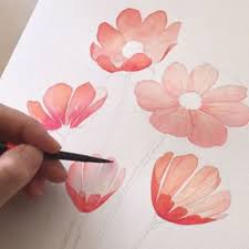 Korean Artist Uploads Step By Step Tutorials On How To Draw Beautiful Flowers Flower Drawing Tutorials Watercolor Flowers Tutorial Flower Drawing