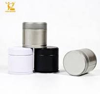 Hot Sale Black Custom Printed Food Grade Cylinder Metal Cans Gift Packaging  Tin Can for Tea or Coffee Powder