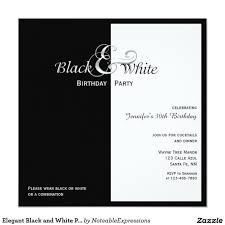 Black And White Party Invitations Templates Elegant Black And White Party Invitation Zazzle Com White Party Decorations Black And White Party Decorations Black White Invitation