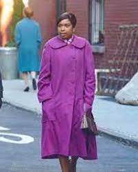 Jennifer hudson is speaking from new york, where she is doing publicity for respect, a movie about aretha franklin in which hudson plays the late singer. Respect 2021 Jennifer Hudson Purple Coat Aretha Franklin Coat