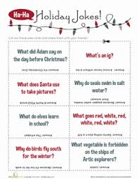 Why Do Birds Fly South For The Winter Joke Holiday Jokes Worksheet Education Com Holiday Jokes Christmas Jokes For Kids Christmas Jokes