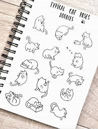 55 Cool Easy Things To Draw In Your Sketchbook Cat Doodle Doodle Art Journals Sketch Book