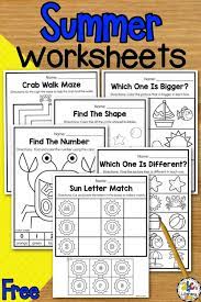 summer preschool worksheets