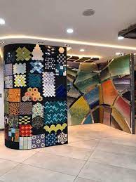 Mosaics Mirrorwith Mosaics Gradationin Mirror Entrancetoa Showroom Mosaic Panel Mosaic Wall Mo Wall Tiles Design Interior Design Sites Showroom Design