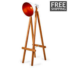 Super slim proportions and flexibility distinguish our easel floor lamp. New Large Easel Modern Floor Lamp Bowl Shade Wood Stand Light Home Bed Lighting Ebay