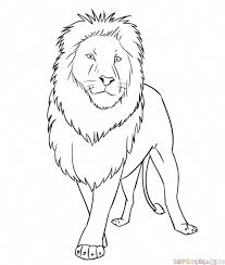 Use yellow as a base color for the body. Easy Step By Step Easy Lion Drawing For Kids Drawing Lion