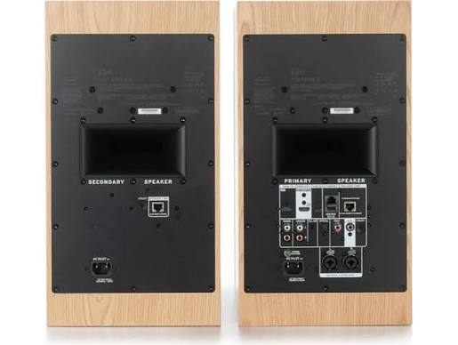 Klipsch The Nines II (Red Oak) Powered stereo speakers with Wi-Fi®, Bluetooth®, and HDMI (Red Oak) at Crutchfield