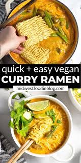 Easy Vegan Ramen Noodles Recipe Easy Vegan Curry Vegan Dinners Recipes