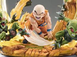 The newly sculpted figure stands at 4.5″ tall. Dragon Ball Z Hqs Krillin Vs The Saibaimen Limited Edition Statue