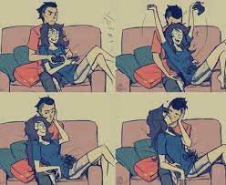 Maybe you would like to learn more about one of these? Gamer Love Story Gamer Couple Gamer Boyfriend Memes