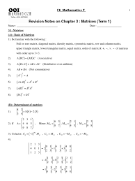 Free trial class from 31/5/2021 to 06/6/2021. Term 1 Chapter 3 Matrices Matrix Mathematics System Of Linear Equations