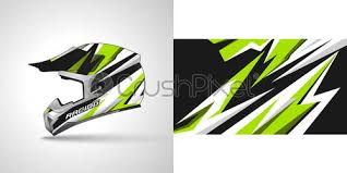 Shown here in silver oilslick vinyl. Racing Helmet Wrap Decal And Vinyl Sticker Design Illustration Stock Vector Crushpixel