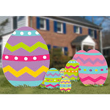 Welcome easter bunnies with vibrant colors. Outdoor Easter Decorations Party City