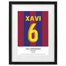 Xavi Barcelona Shirt Art Print - Etsy