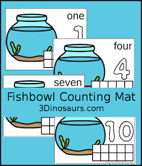 In the printable fish bowl template cut out download you'll receive Hands On Counting With Fishbowl Counting Mats 3 Dinosaurs