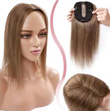 Human Hair Toppers for Women Uk Thinning Hair Real Hair Clip in Toupee  Extensions MIDDLE SILK BASE 2.5 9cm Crown Hairpiece