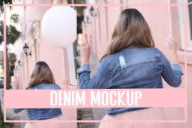 Download Denim Jacket Mockup Jean Coat Pink Wall Graphic By Thecouturekitten Creative Fabrica