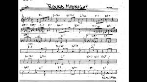 Round Midnight Play Along Backing Track Bb Key Score Trumpet Tenor Sax Clarinet