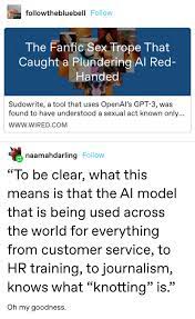AI, and Knot Fair Use : r/CuratedTumblr