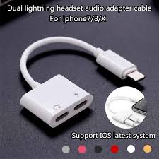 Iphone 7 8 Xs 11 Dual Jack Headphone Charging Calling Adapter Audio Adapter Splitter Buy At A Low Prices On Joom E Commerce Platform